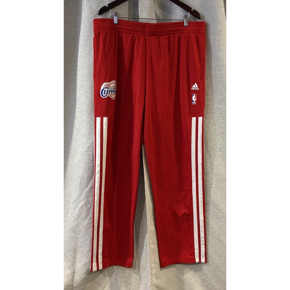 Adidas Los Angeles Clippers Red Track Pants Mens 2XL NBA Basketball Activewear